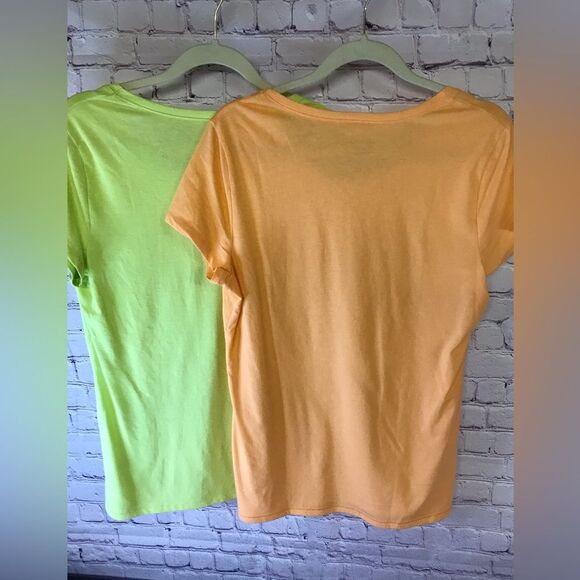 Bundle of 2 No boundaries Juniors Basic Crew Tees Melon Colored Sizes XL and XXL - Picture 5 of 9